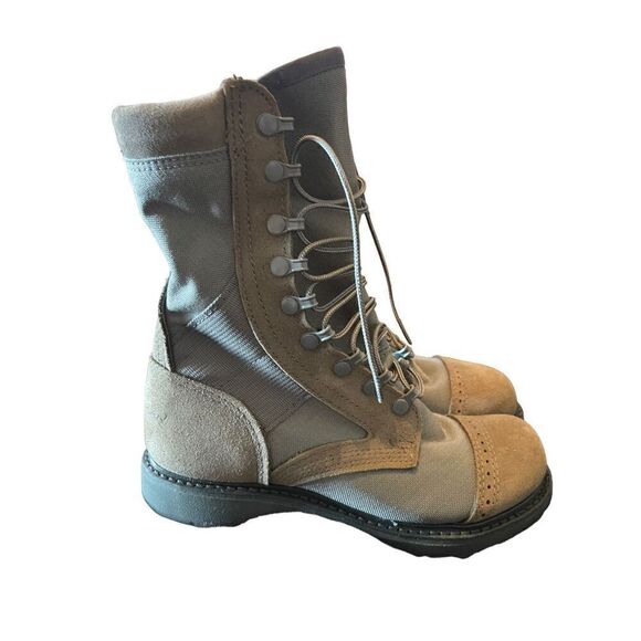 Corcocan Mens Brown Suede Leather Full Force Footwear Combat Boots Size 7.5 - Picture 2 of 16